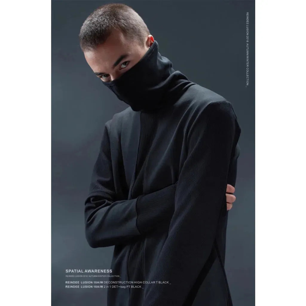 Functional High Neck Long Sleeve Finger T-shirt Men - Bellarte Enchanté Functional High Neck Long Sleeve Finger T-shirt Men